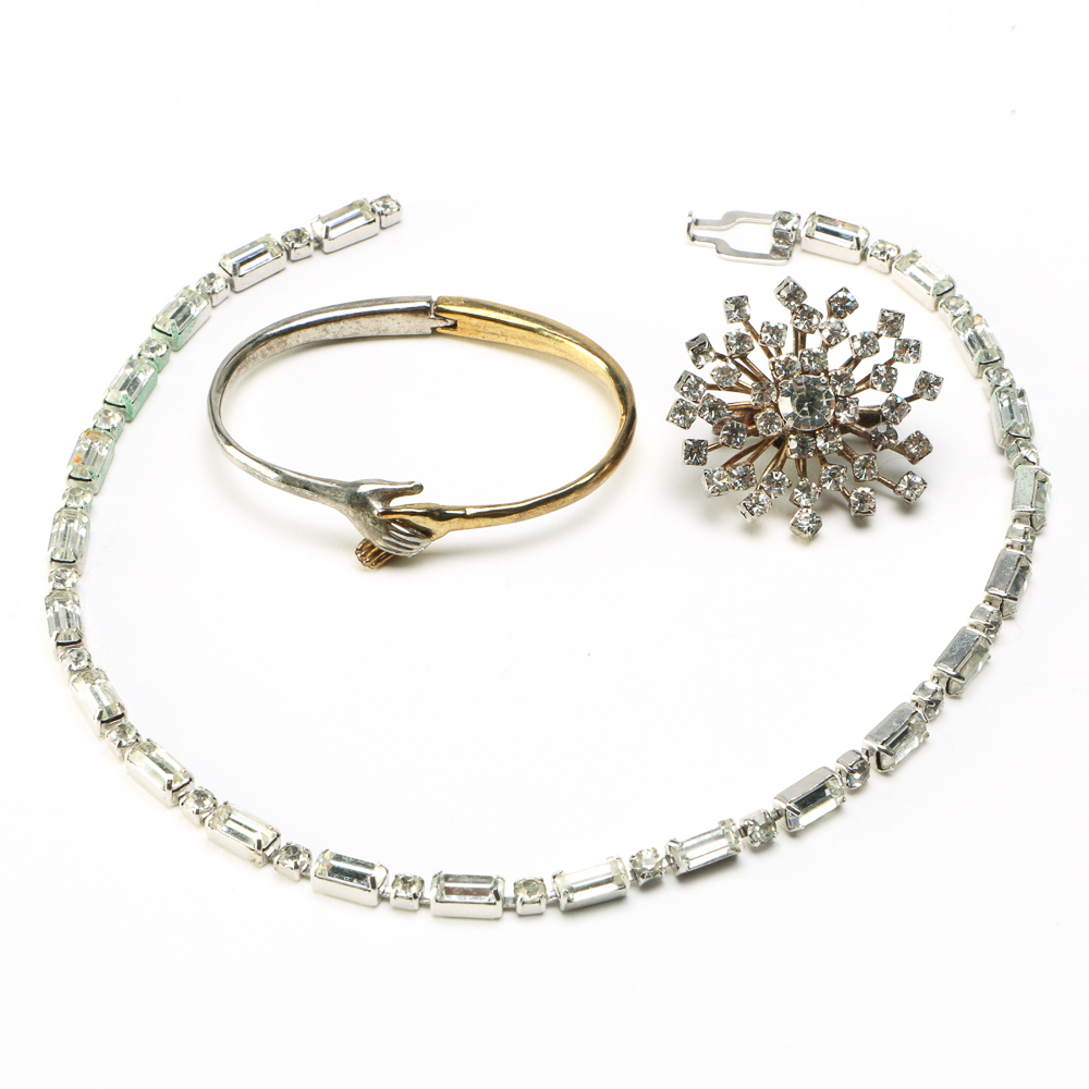 Necklace with Bracelet and Brooch