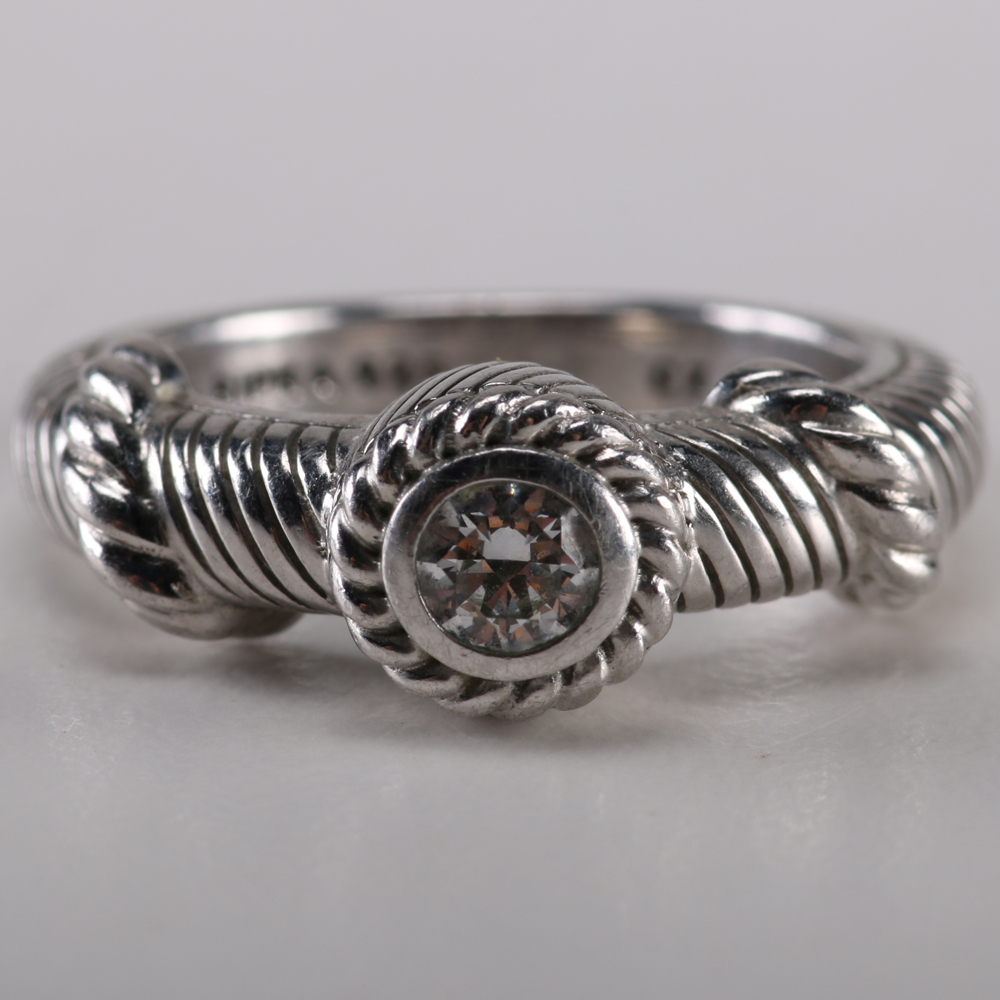 Judith Ripka Sterling Rings and Bracelet