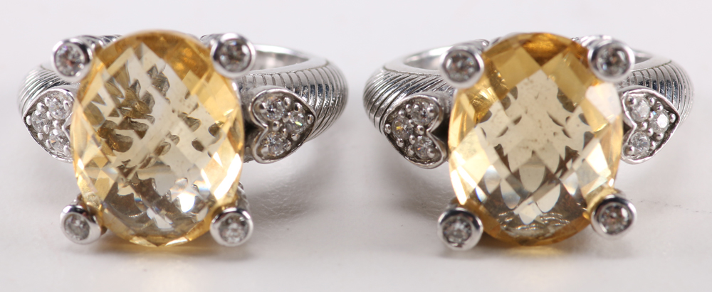 Judith Ripka Sterling Rings and Bracelet