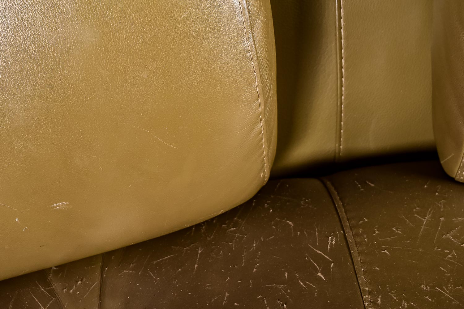 Mid-Century Modern Leather Couch