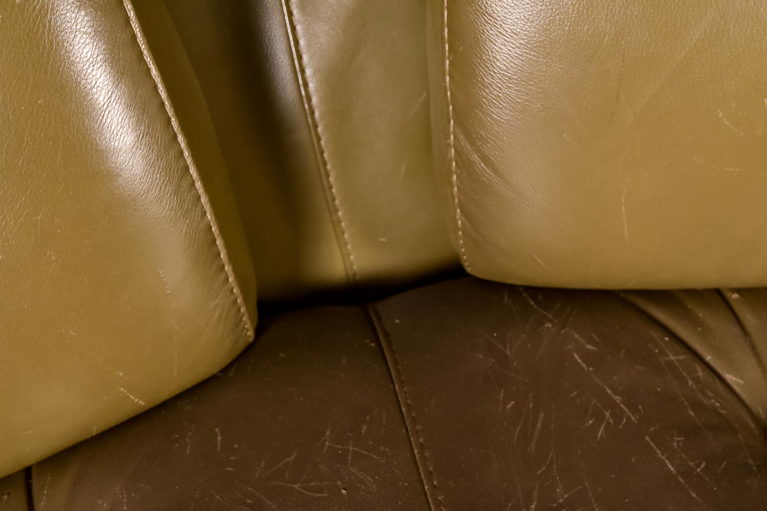 Mid-Century Modern Leather Couch
