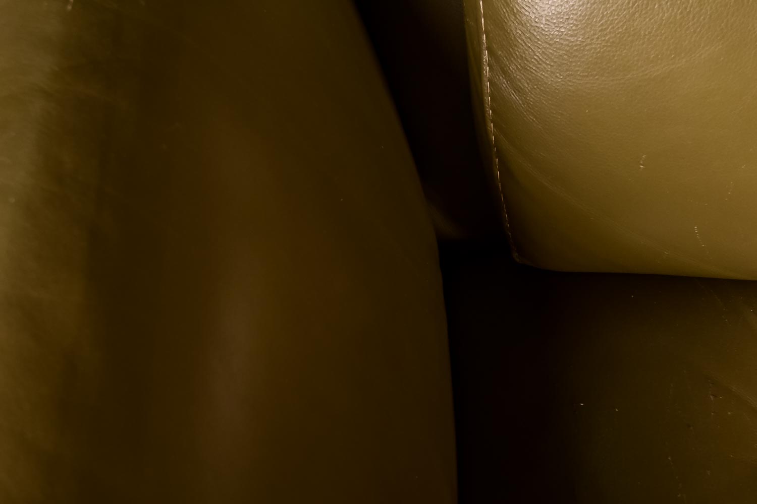 Mid-Century Modern Leather Couch