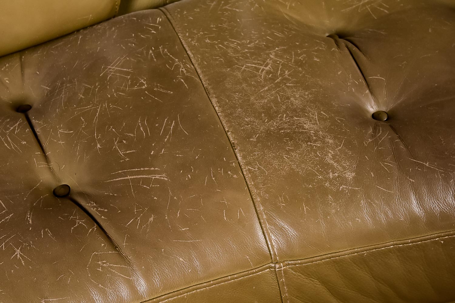 Mid-Century Modern Leather Couch