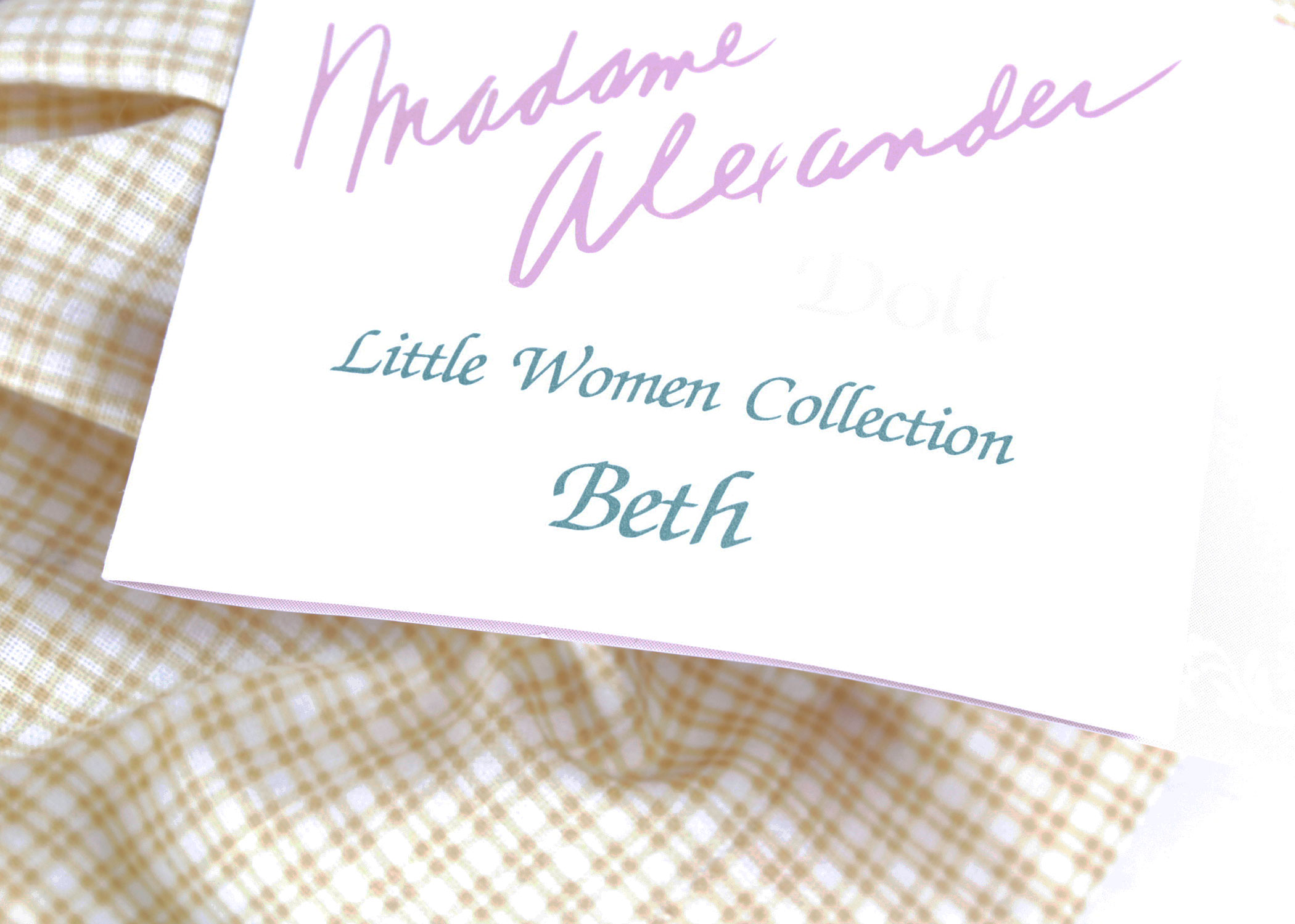 Vintage Madame Alexander Doll "Beth #1212" From The Little Women Collection