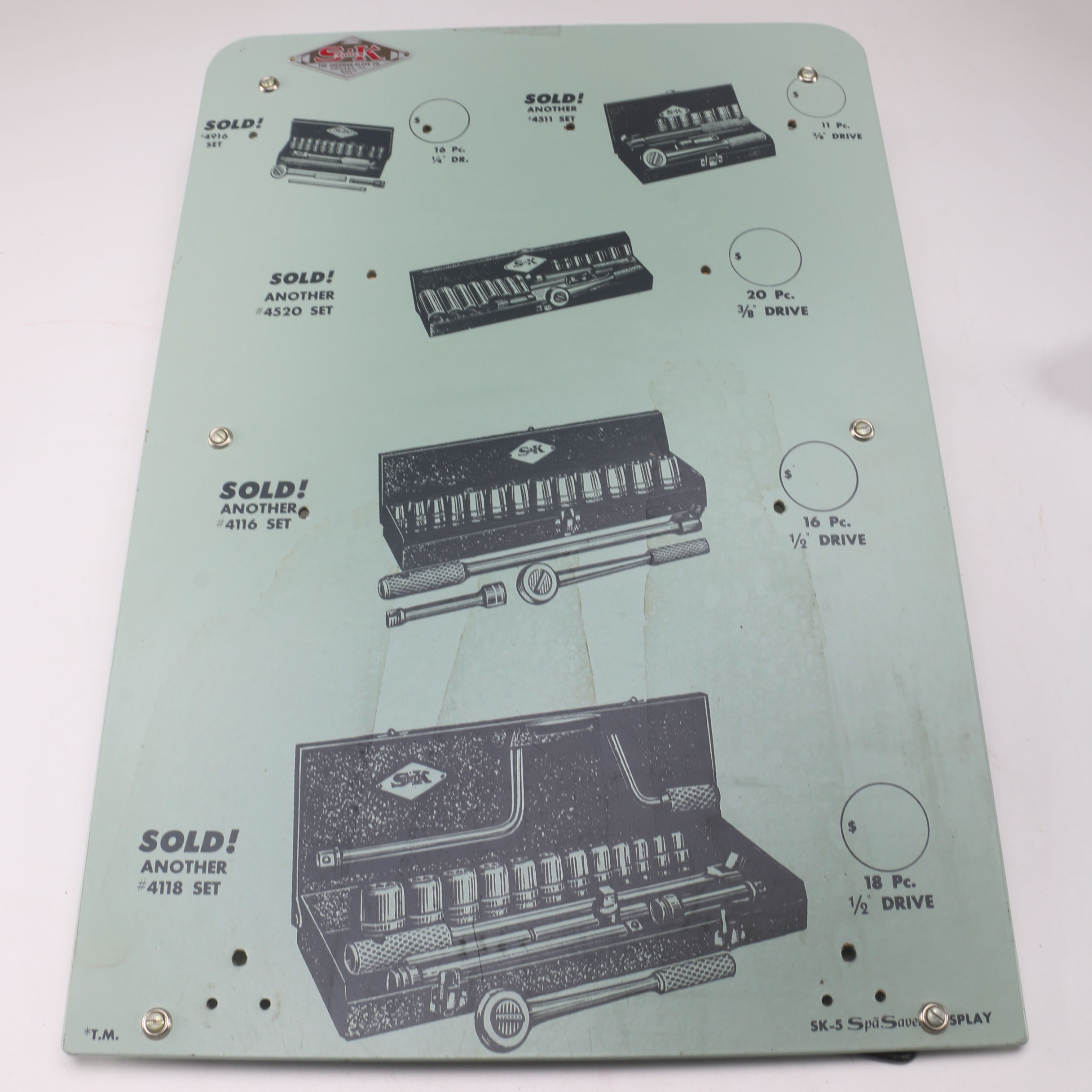 Vintage S-K Tools Tool Display
