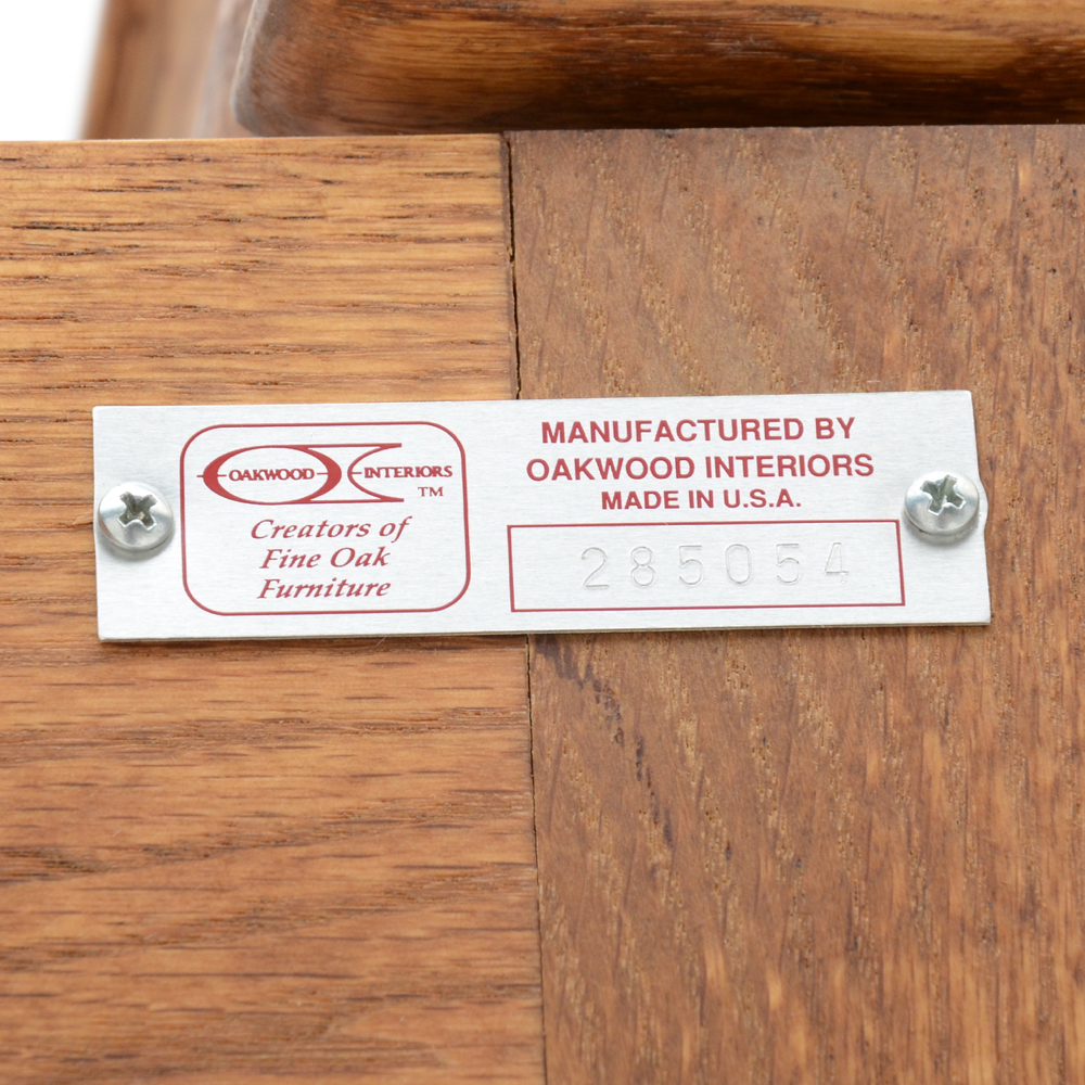 Oakwood Interiors Solid Oak Chest-on-Chest Armoire