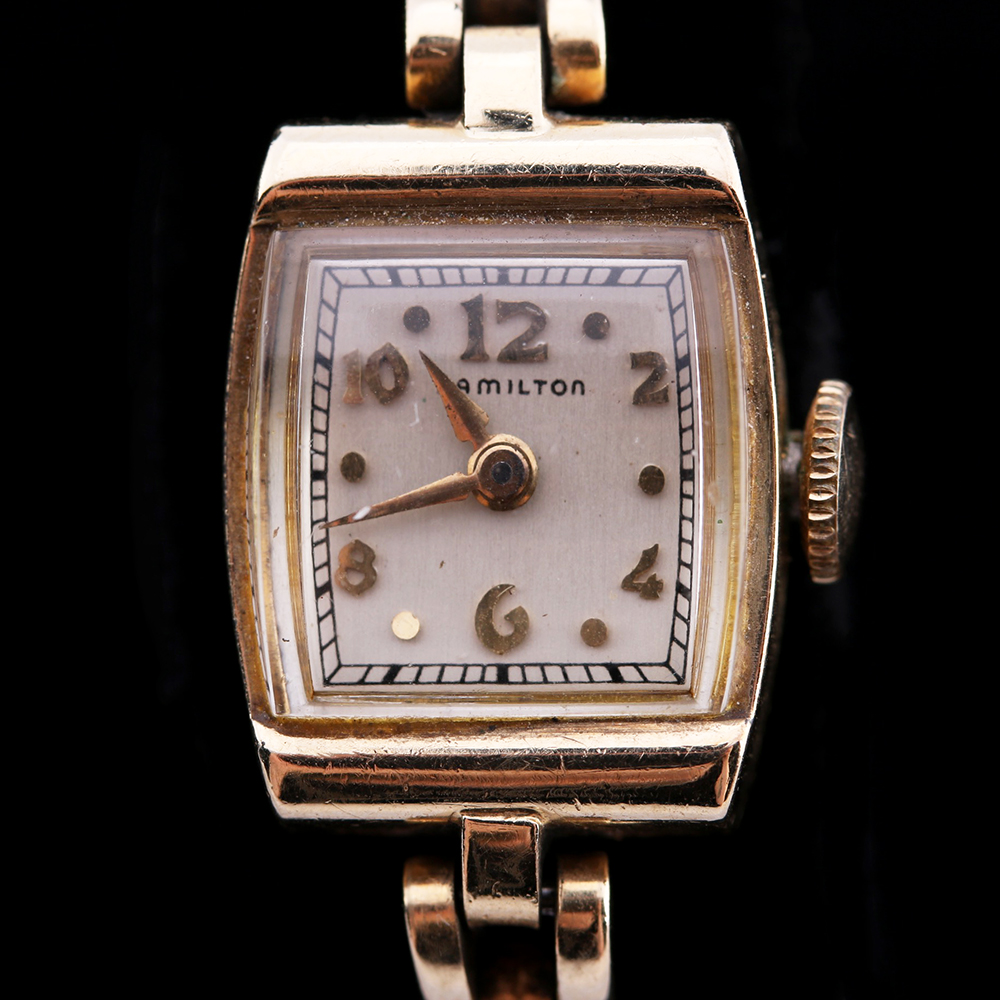 Vintage Hamilton Women's Watch with 14K Yellow Gold Case
