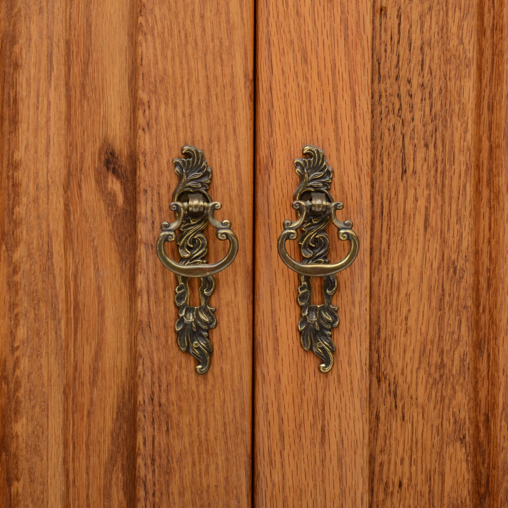 Oakwood Interiors Solid Oak Chest-on-Chest Armoire