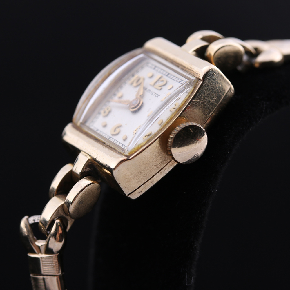 Vintage Hamilton Women's Watch with 14K Yellow Gold Case