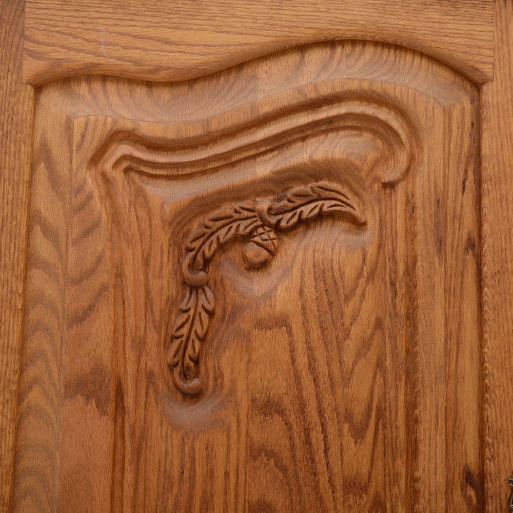 Oakwood Interiors Solid Oak Chest-on-Chest Armoire