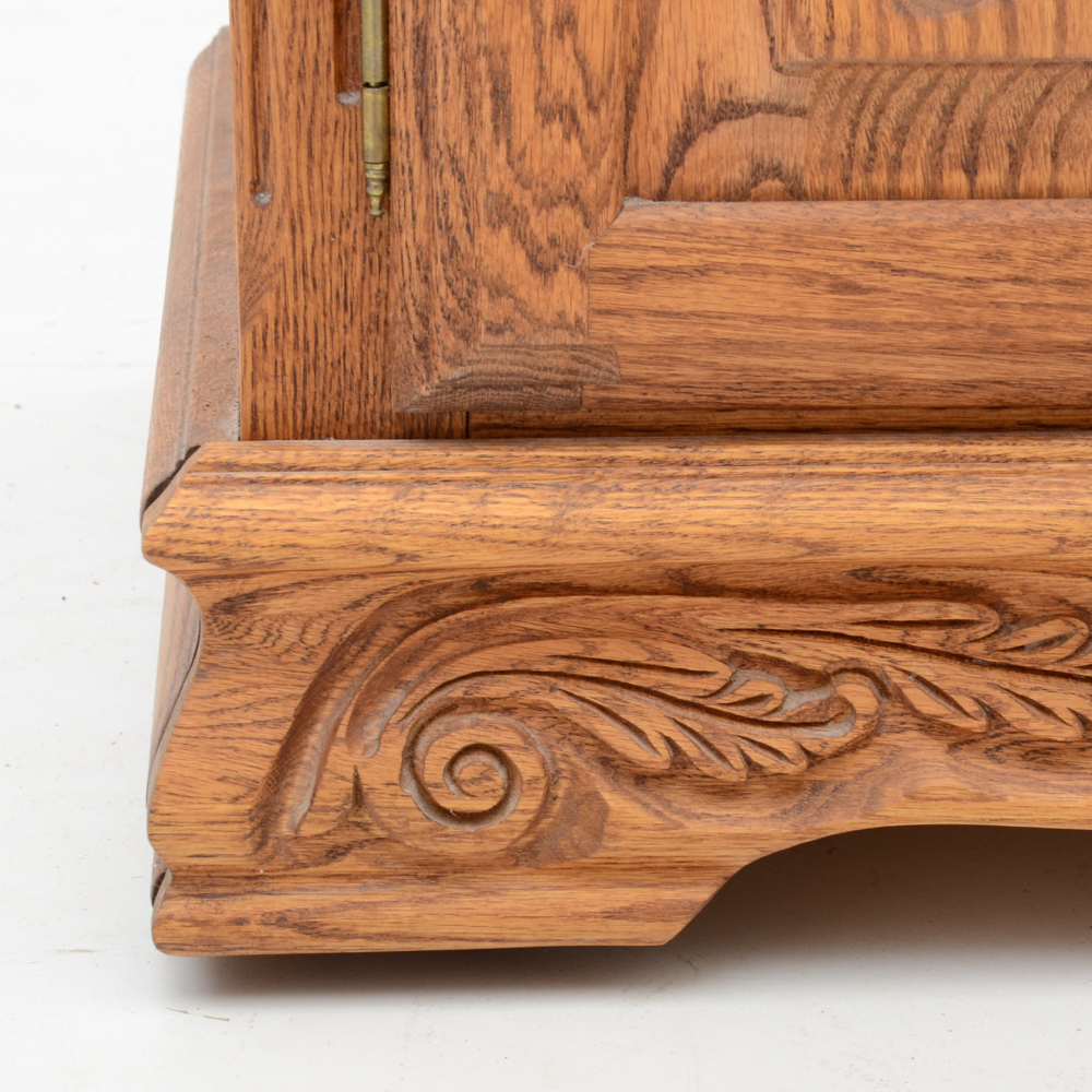 Oakwood Interiors Solid Oak Chest-on-Chest Armoire