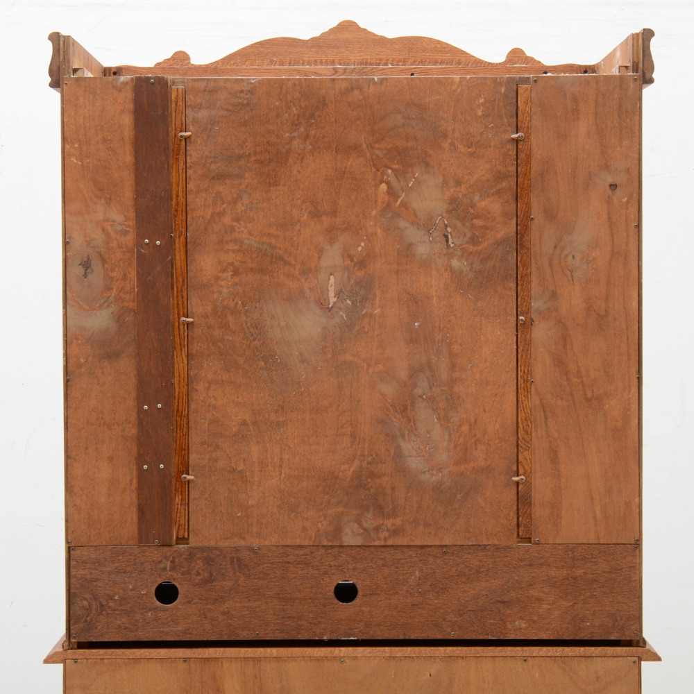 Oakwood Interiors Solid Oak Chest-on-Chest Armoire