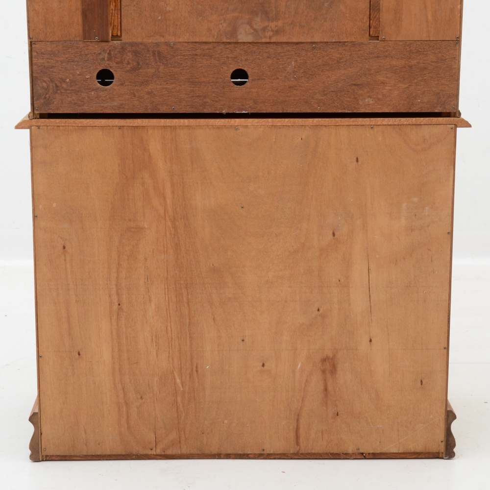 Oakwood Interiors Solid Oak Chest-on-Chest Armoire