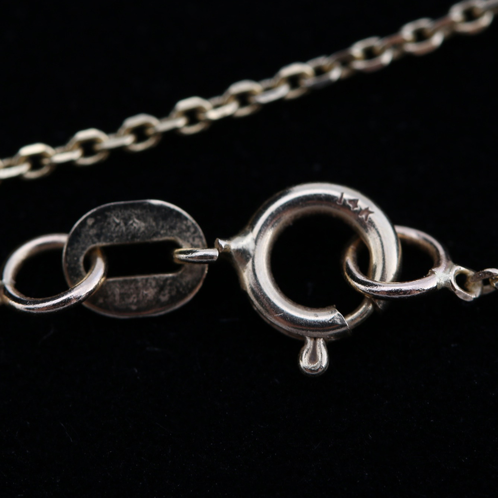 14K Yellow Gold Dyed Pearl Drop Necklace