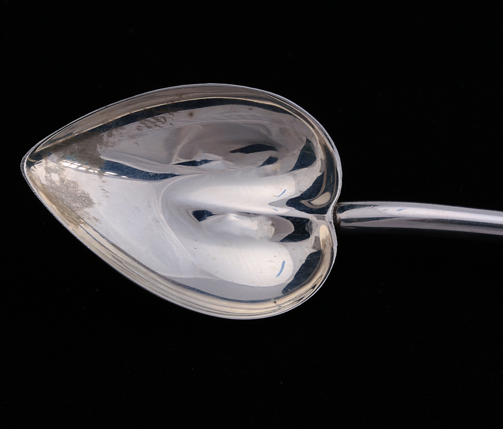 Sterling Silver Straw Spoon with Heart Shaped Bowl