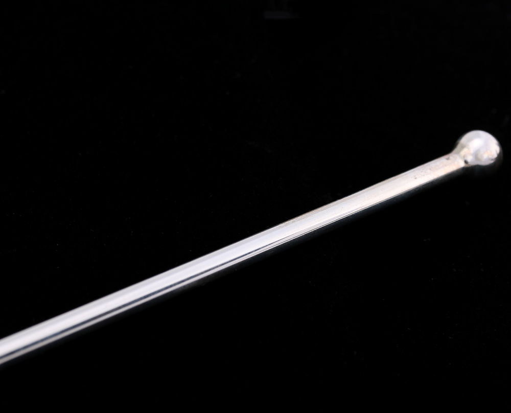 Sterling Silver Straw Spoon with Heart Shaped Bowl