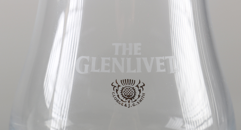 Glenlivet Presentation Box with a Pair of Whiskey Glasses