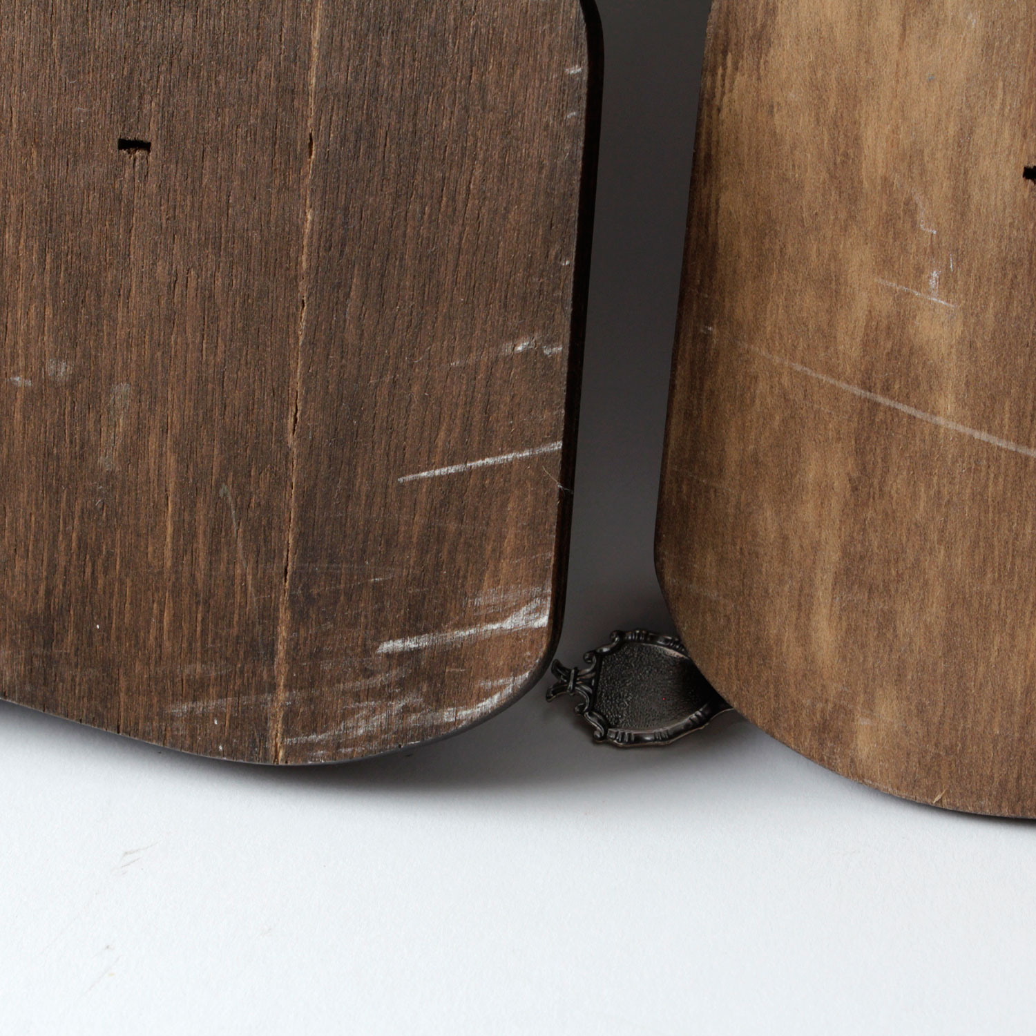 Two Vintage Wooden Spoon Racks