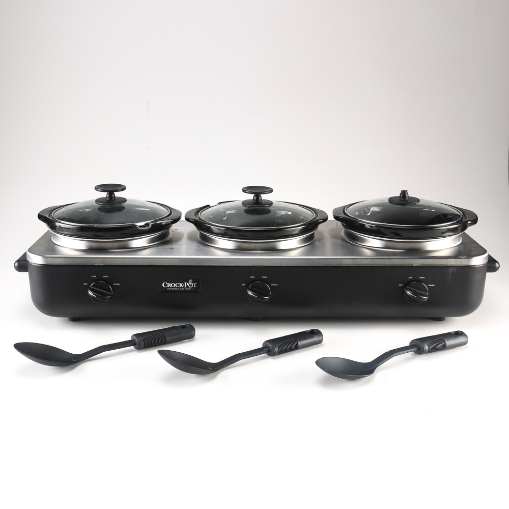 Crock Pot Three Chamber Slow Cooker