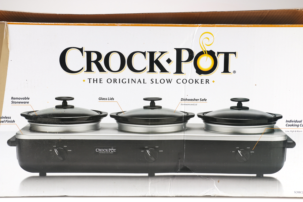 Crock Pot Three Chamber Slow Cooker