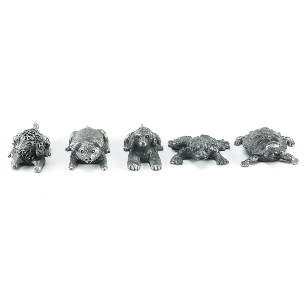 Collection of Pewter Animal Figures