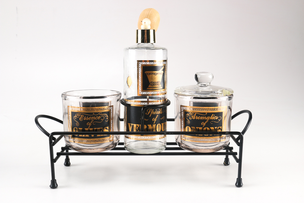 Black and Gold Barware