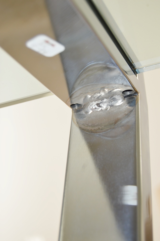 Mid Century Modern DIA Milo Baughman Glass-Topped Cocktail Table