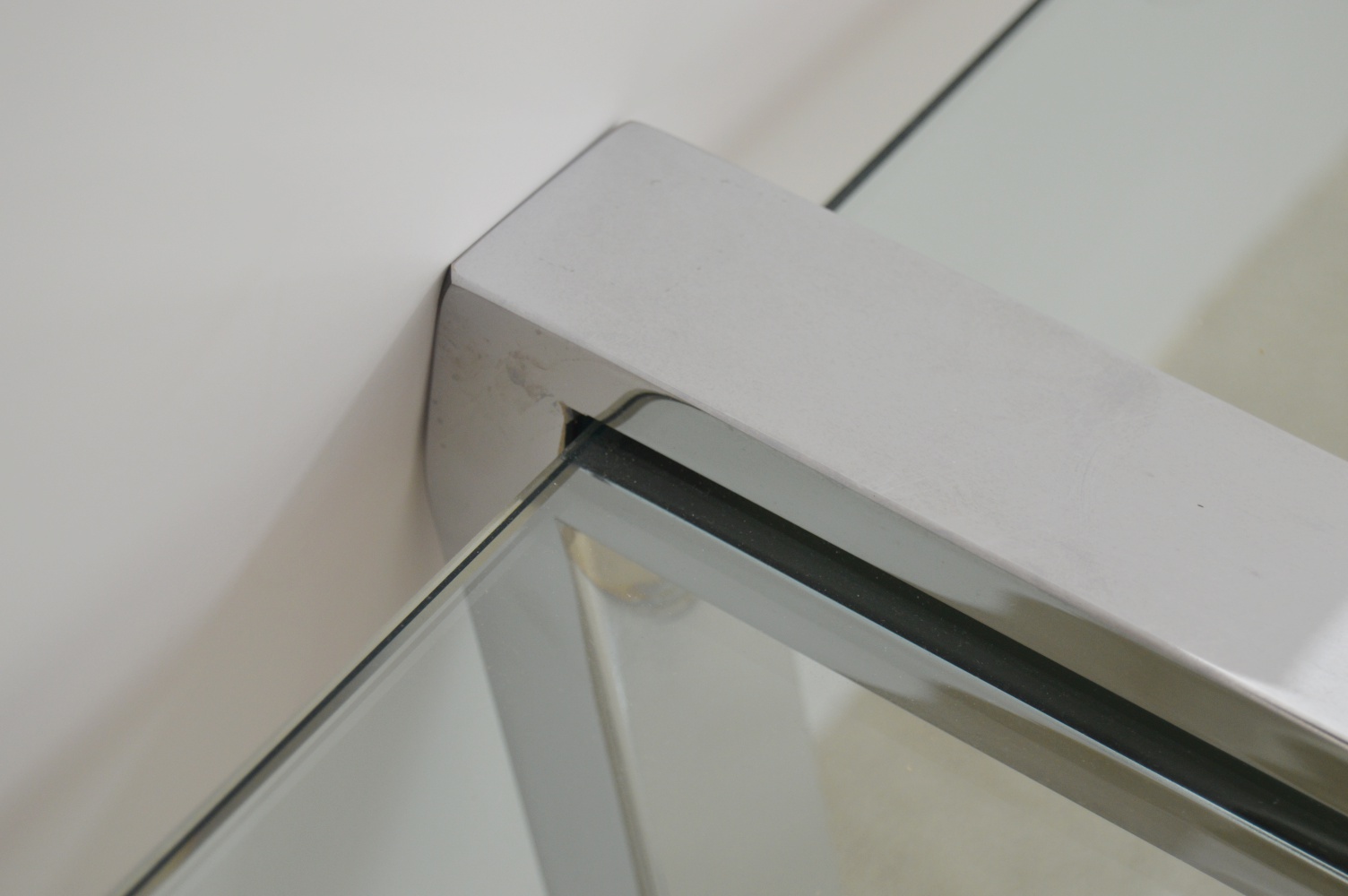 Mid Century Modern DIA Milo Baughman Glass-Topped Cocktail Table