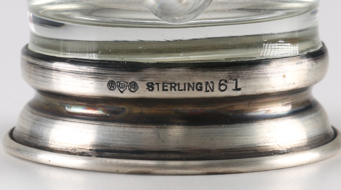 Watson Company Sterling and Glass Creamer