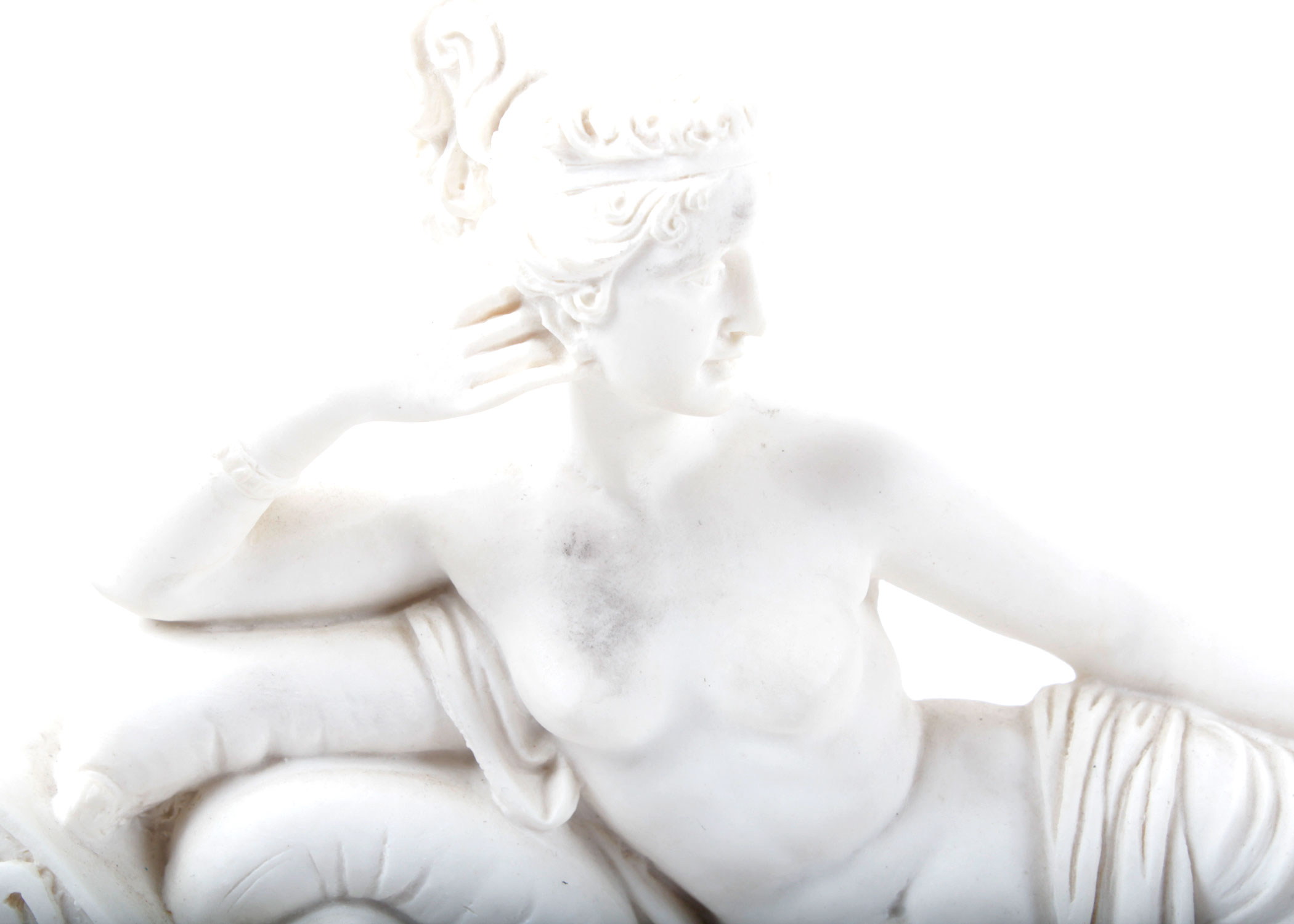 A.Santini Resin Sculpture After Canova's " Pauline Bonaparte as Venus Victrix"