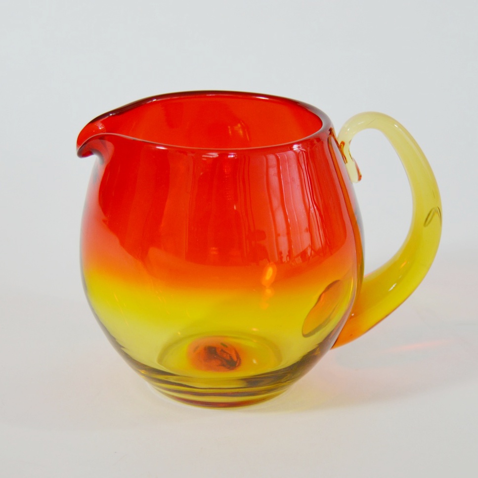 Mid Century Blenko Amberina Pitcher
