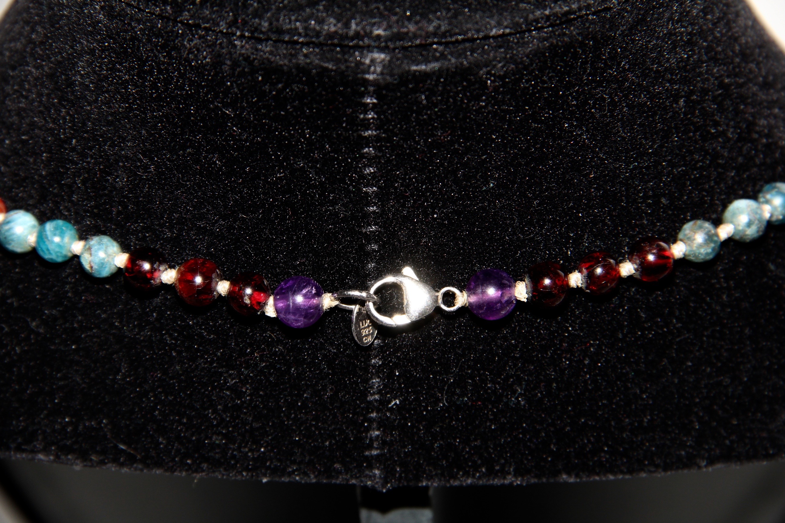 Precious Stone and Sterling LUC Lariat Necklace