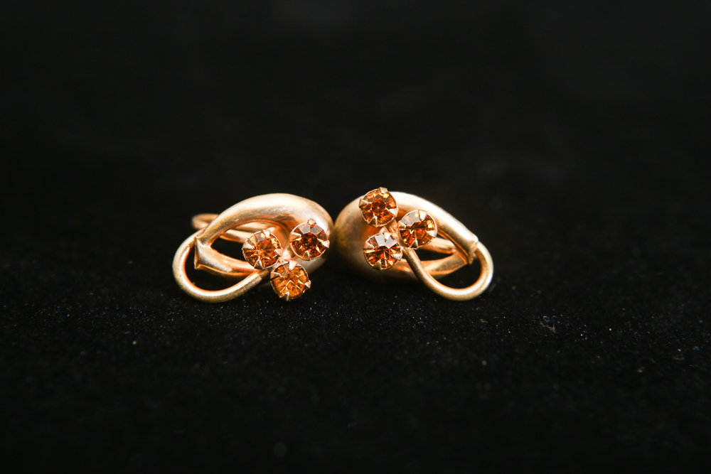 Vintage Retro Modern Brooch and Earring Set