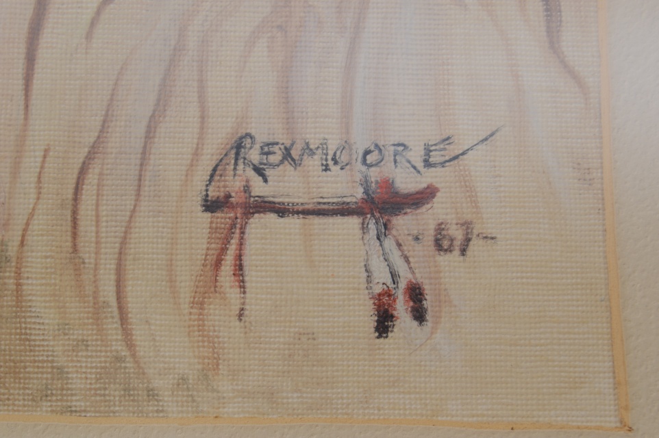 Original Native American Portrait, Pastel on Canvas