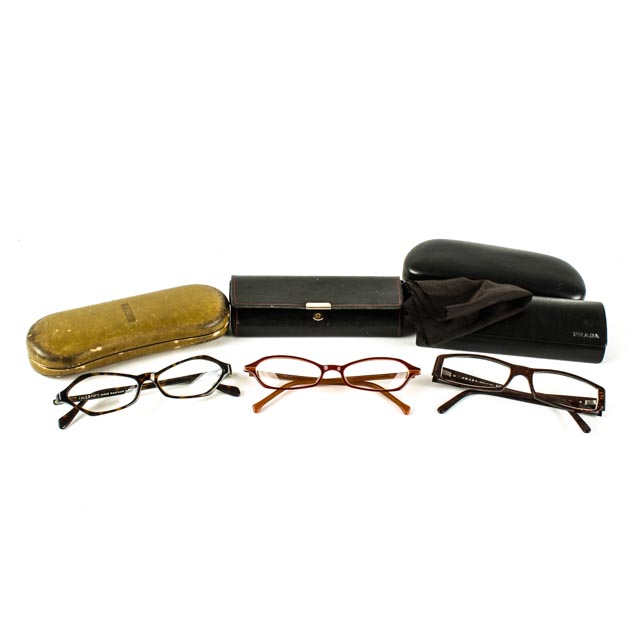 Designer Prescription Glasses Including Prada and Valentino