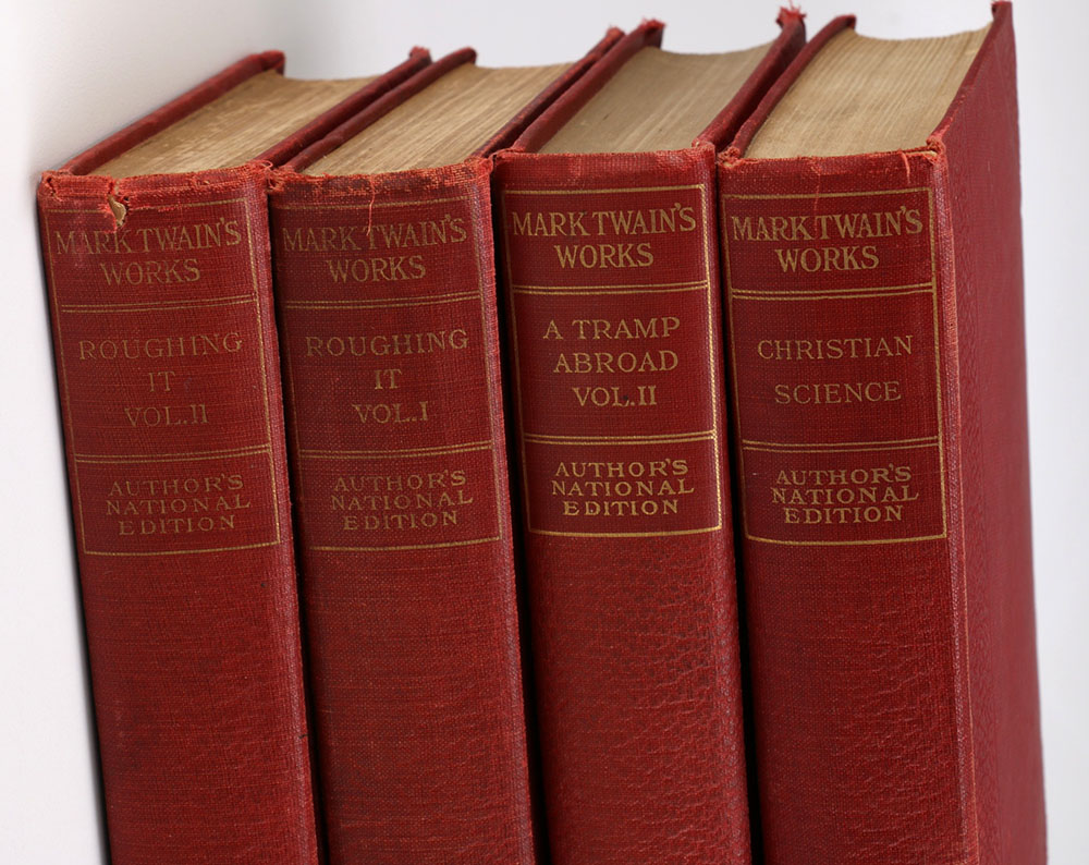 Collection of Antique Mark Twain Books