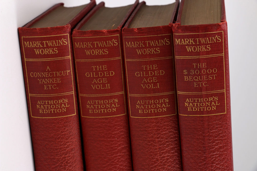 Collection of Antique Mark Twain Books