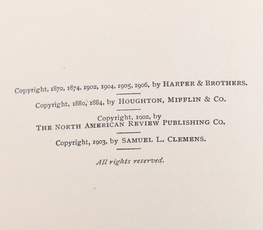 Collection of Antique Mark Twain Books