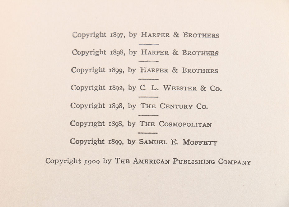 Collection of Antique Mark Twain Books