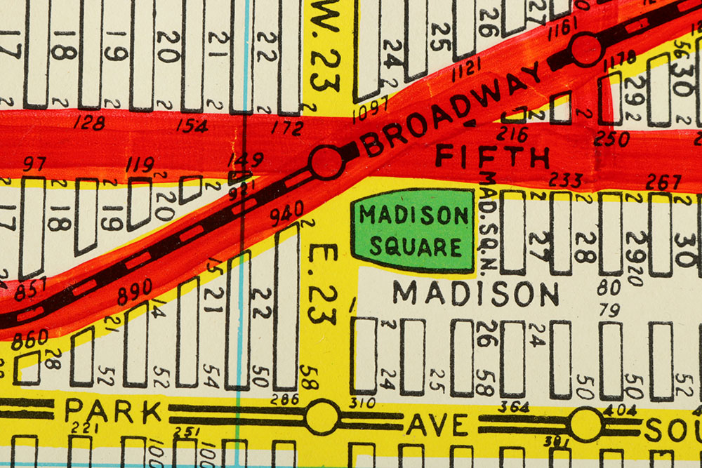 Vintage Hagstrom Map of Manhattan