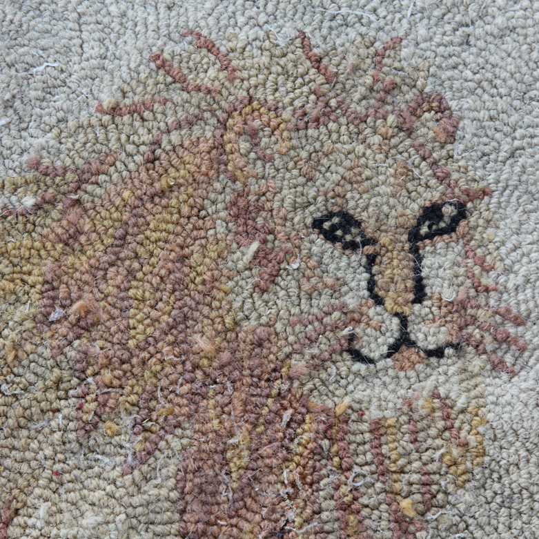 Hooked Lion and Leopard Print Rug