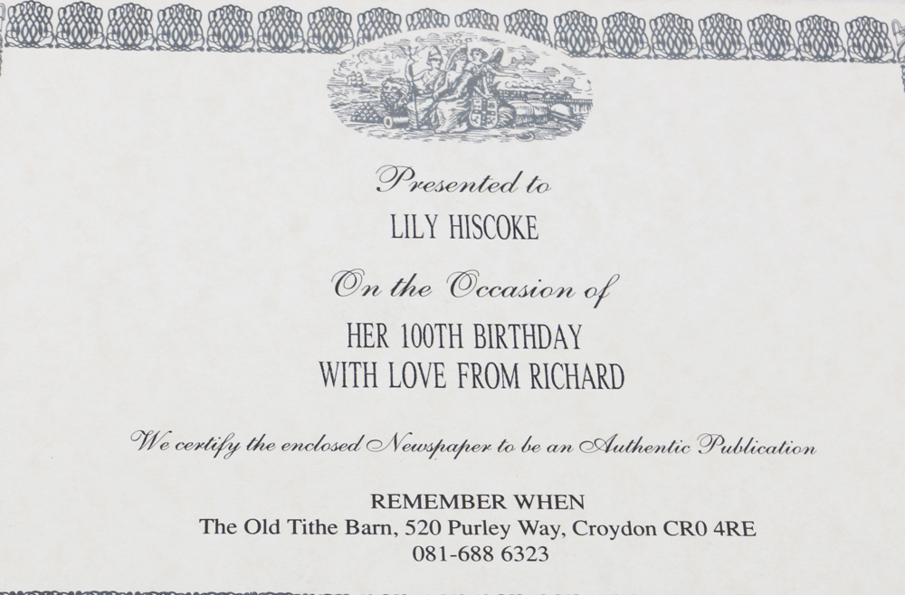 Antique Newspaper of "The Times"