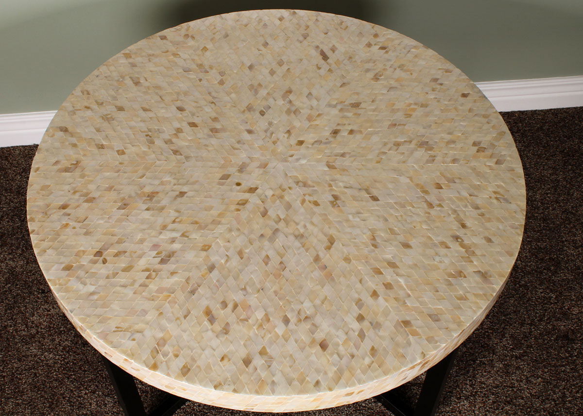Pier 1 Imports Mother of Pearl Round Coffee Table