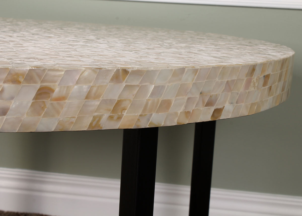 Pier 1 Imports Mother of Pearl Round Coffee Table