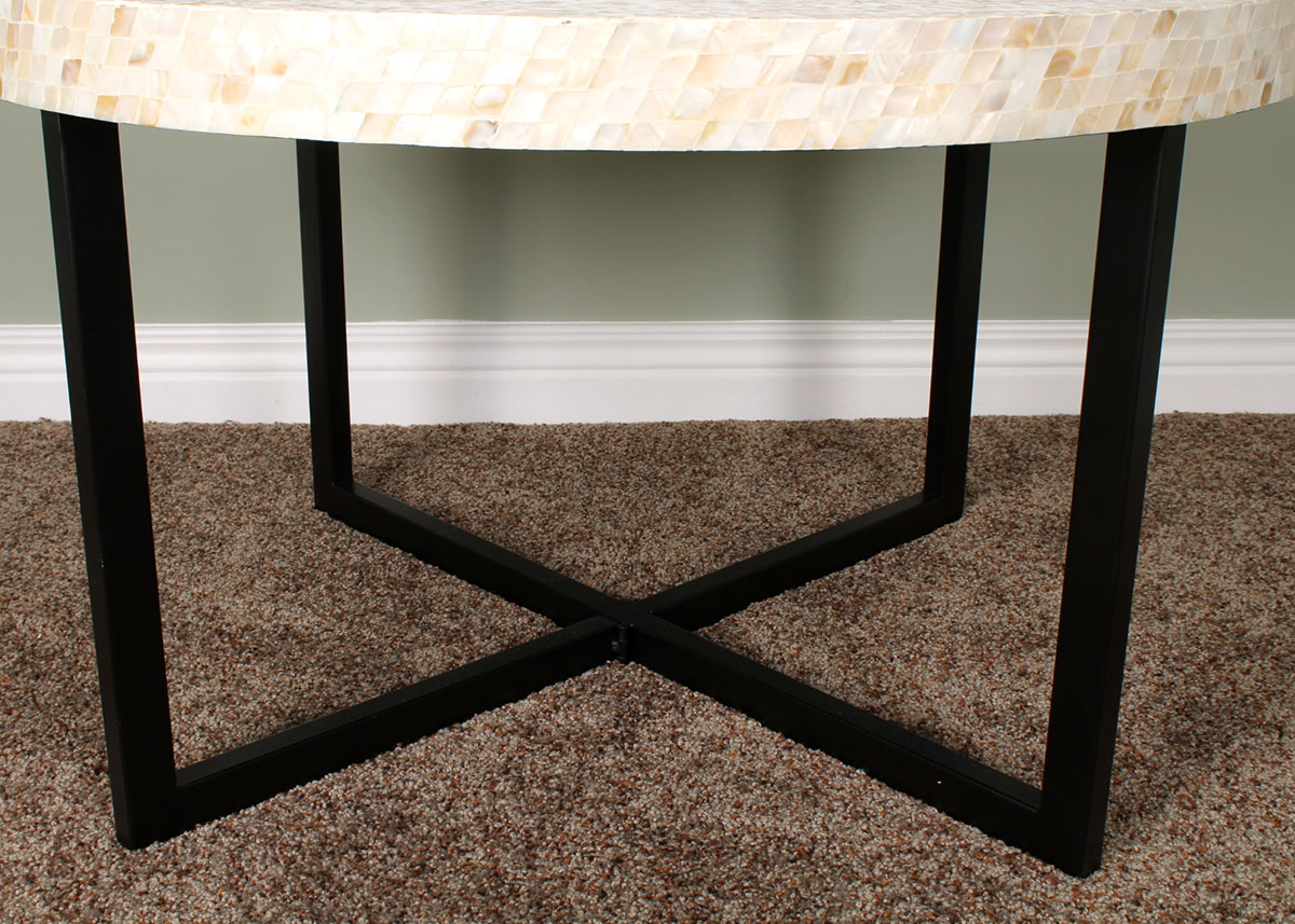 Pier 1 Imports Mother of Pearl Round Coffee Table