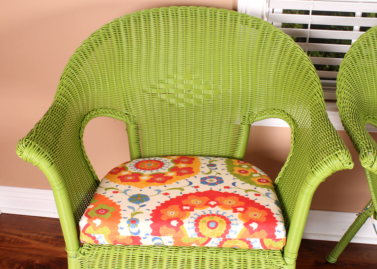 Set of Casbah Green Stacking Chairs from Pier 1 Imports