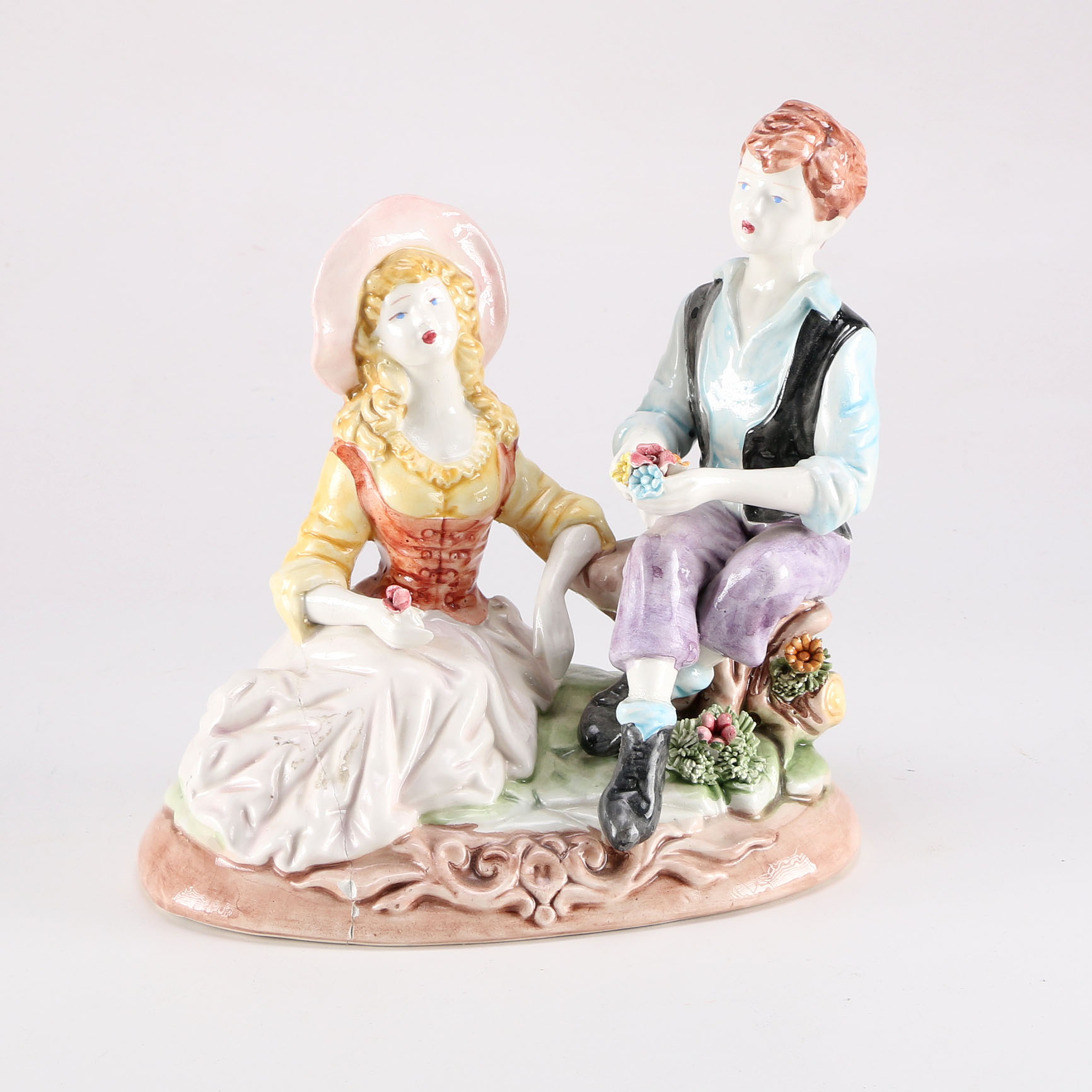 Capodimonte Figure Group of a Courting Couple