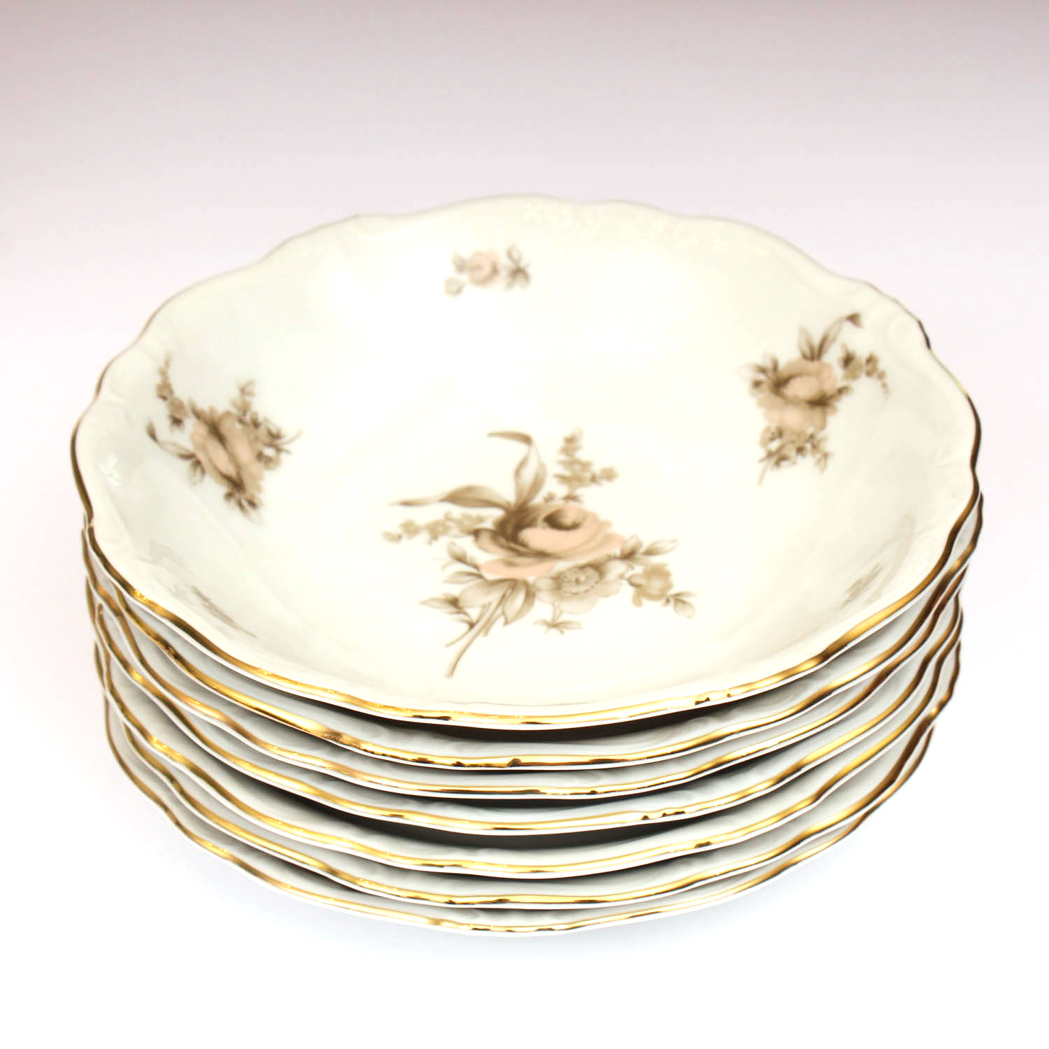 Johann Haviland "Sepia Rose" China Set for Eight