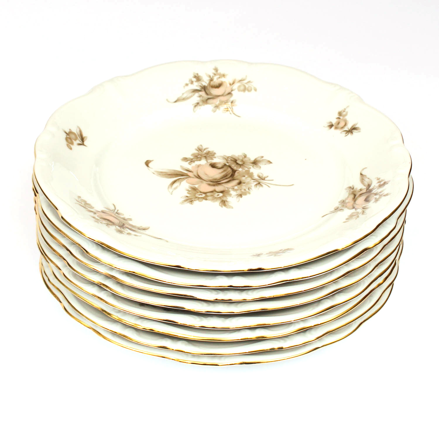 Johann Haviland "Sepia Rose" China Set for Eight