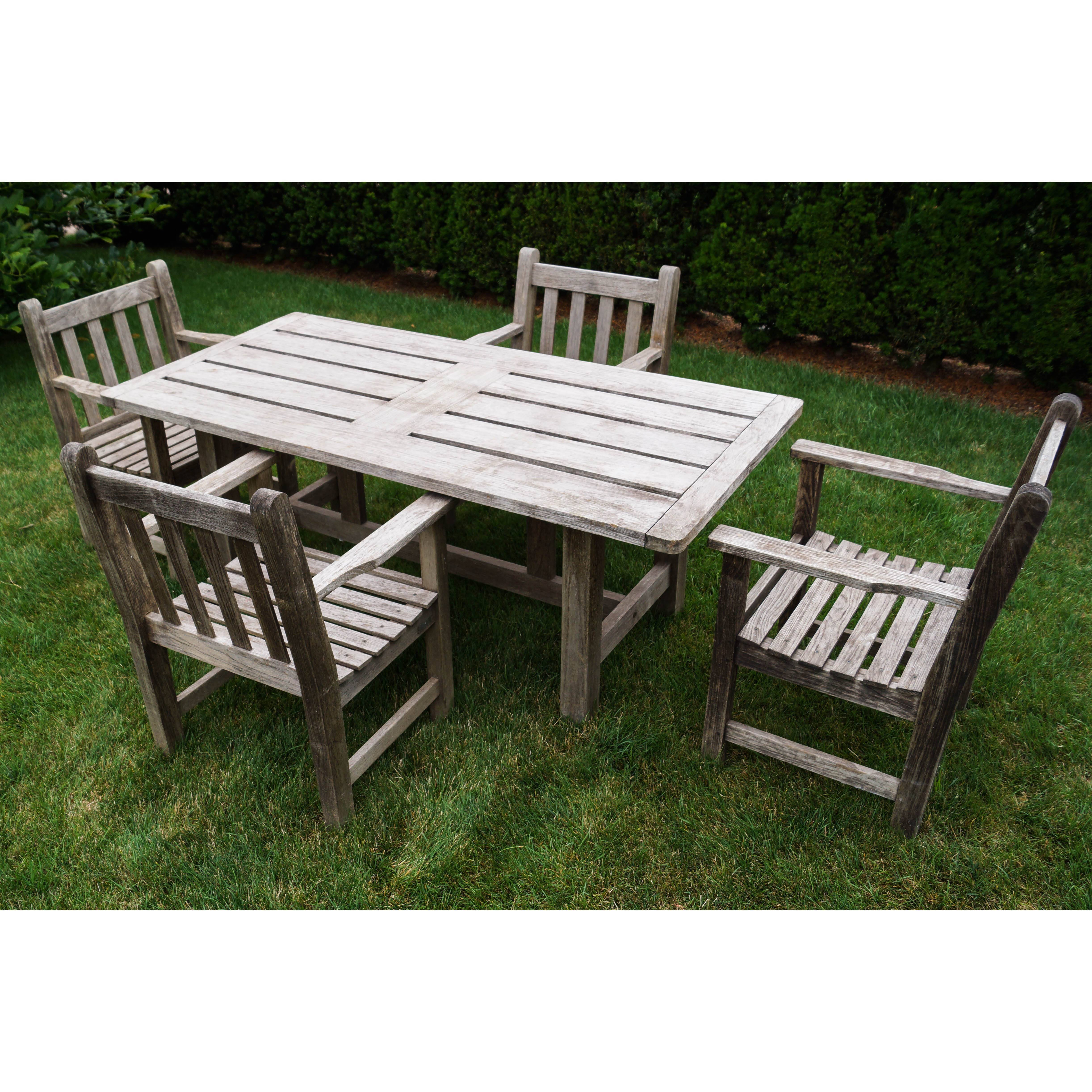 Charles Verey Collection Teak Outdoor Table and Chairs